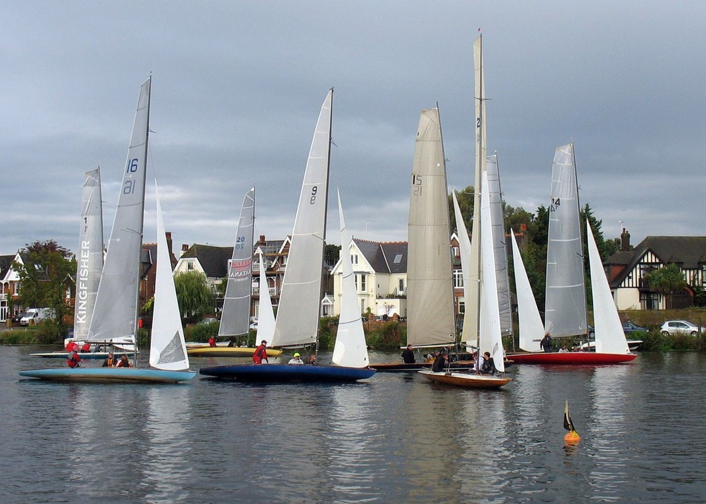 Spindrift (14) leads from the start of the race - Yates Cup 2011 © SW
